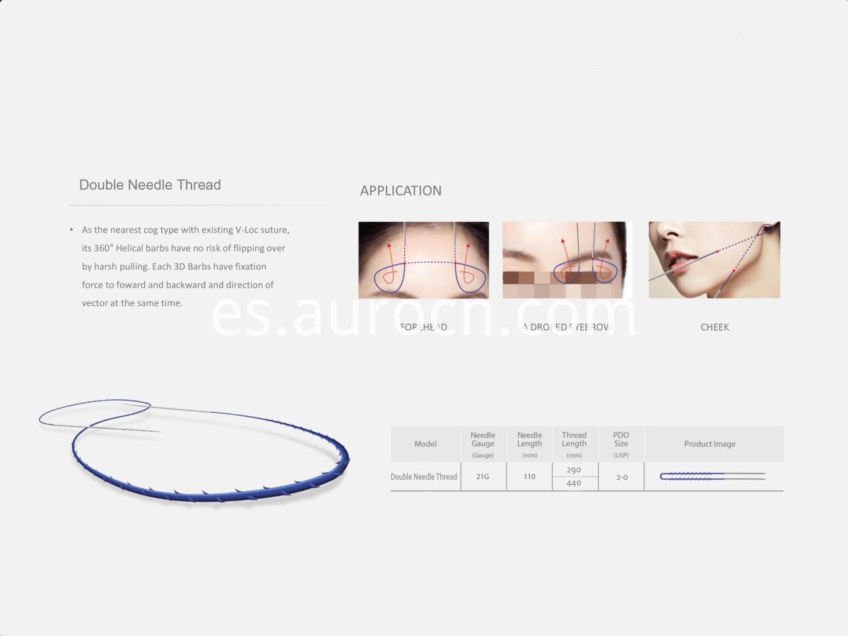 detalle de doble hilo de aguja double needle thread detail